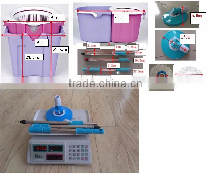 360 Easy Magic Floor Cleaning Folding Spin Mop Bucket