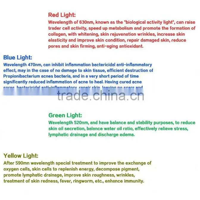 Skin Rejuvenation IPL light therapy acne treatment 7 Colors PDT LED Facial Mask