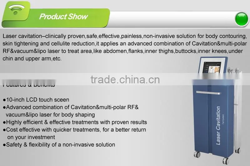 Cavitation radio frequency machine,Weight Loss Multipolar RF Vacuum Cavitation Machine