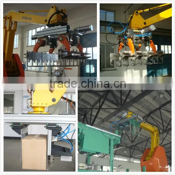 Automatic robot palletizer for palletizing bags