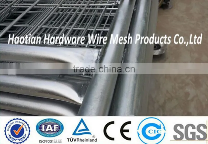 temporary metal fence/hot dipped galvanized welded wire mesh fence with pipe frame