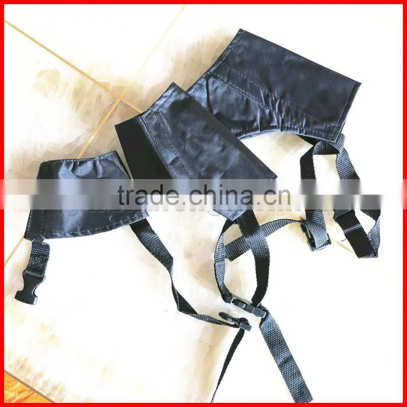 Black Pet Adjustable Dog Muzzle Fabric Nylon Comfortable Soft No Bark Bite Chew