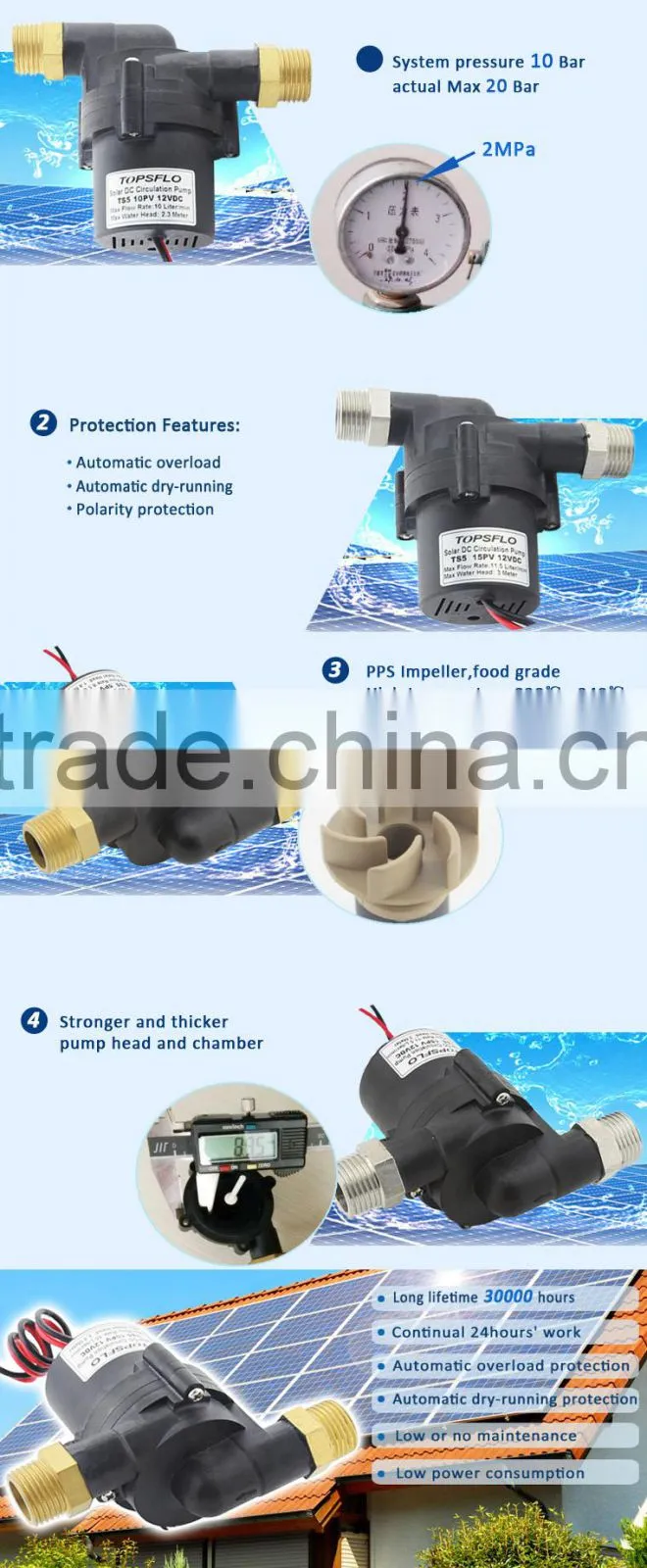 Thermal system solar pump