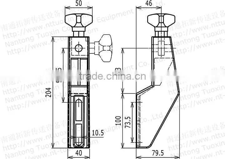Conveyor Components TX-104 Wide Guide Clamp, Guide-Rail Brackets
