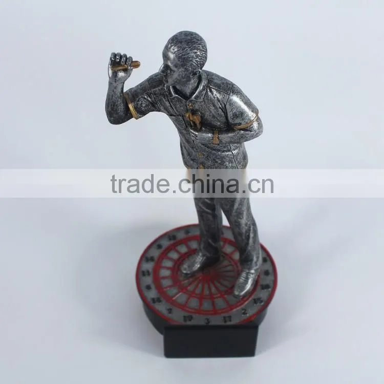 Resin decorate tall darts trophy