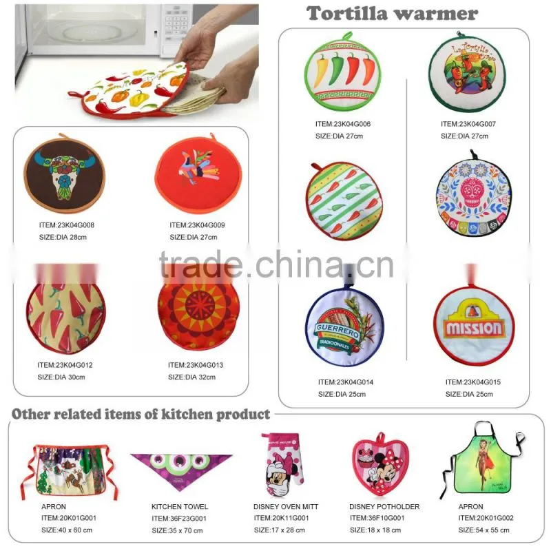 Store More Fashion Design Fabric 100% Polyester Tortilla Warmer