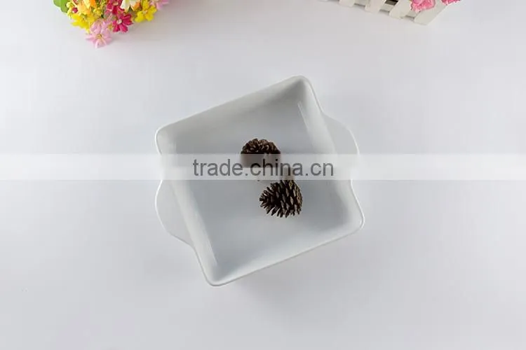 Hospitality hotel supply ceramic baking dish custom logo bakeware
