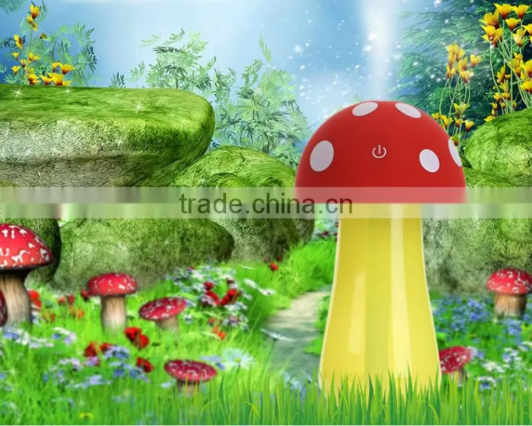 Mini Portable Cartoon Mushroom Cute Design Air Humidifier, Household Colorful LED Light Air Personal Humidifier For Sale