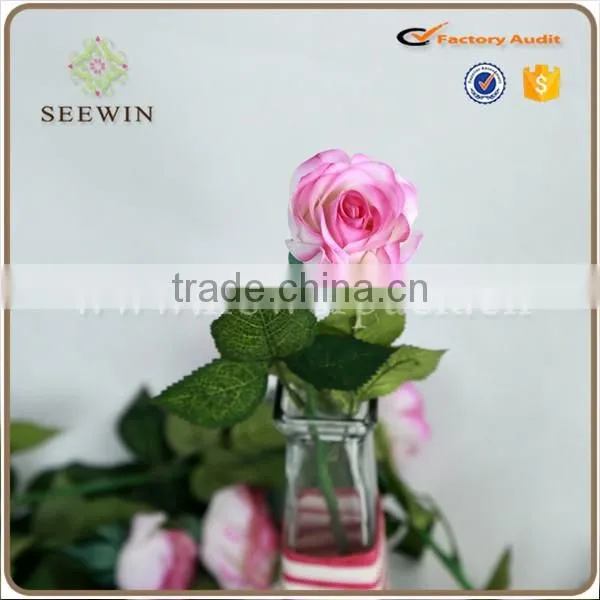 China factory handmade artifical real touch rose flower for wedding home decoration