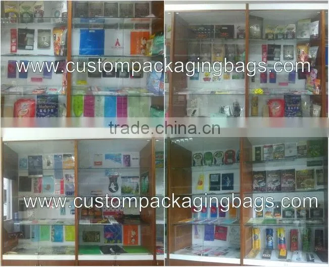 drawstring plastic packaging stand up bags