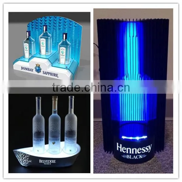 led light up plastic beer wine bottle holder