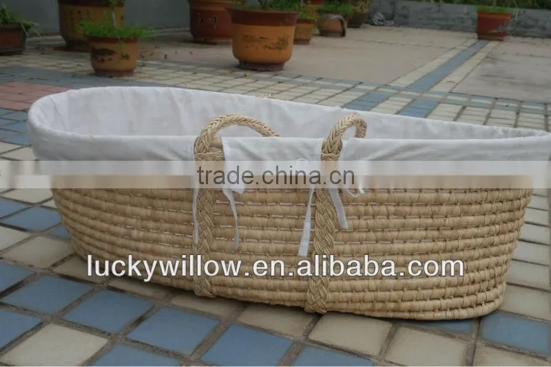 corn husk mose basket practical baby basket factory supply