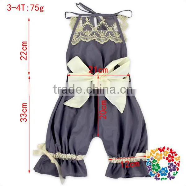 New Girl Grey Ivory Haven Romper Little Girls Bubble Short Romper