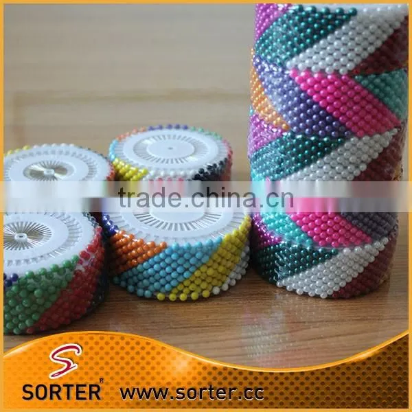 pearl head pin colorful cheaper 40 pcs wheel packing head pin