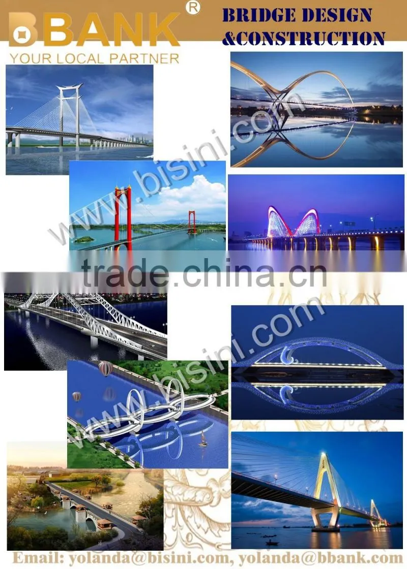 Modern Stayed-cable Bridge, Pine Sea Landscape Bridge, Customized Decorative Bridge(BF08-Y10002)