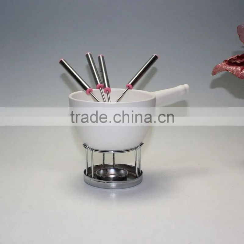 Chocolate Fondue Set with Metal Base
