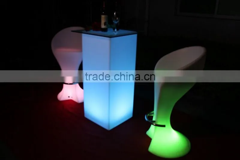 light up coffee table/light up cocktail table/light up bar cuboid table