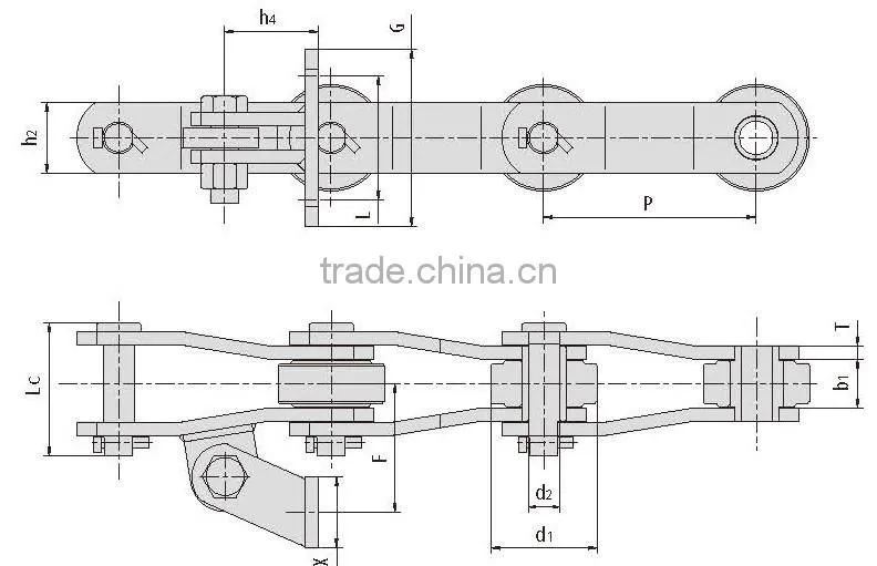 Bagasse cane carrier chains for sugar industries