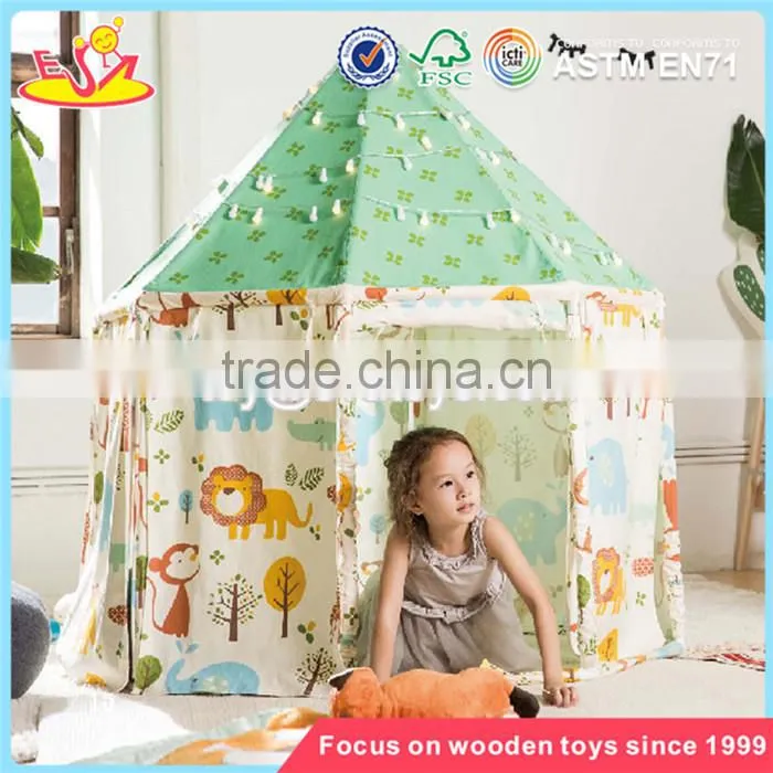 wholesale indoor or outdoor play tent for kids fun Indian pink cotton tent for kids W08L004