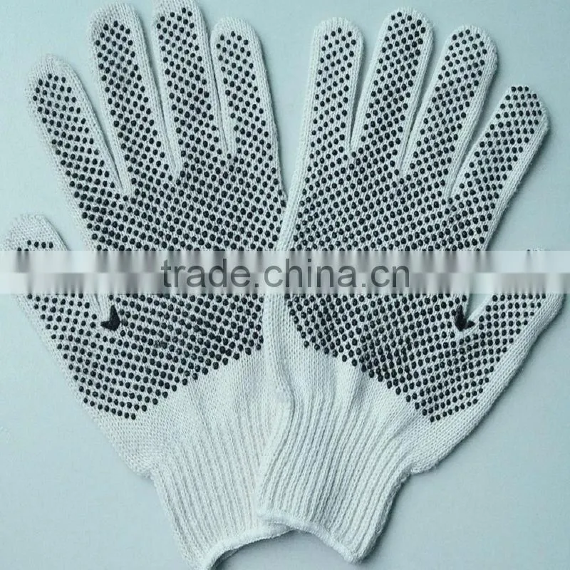 Low Price PVC Dotted Cotton Gloves/Dotted Gloves In Guangzhou