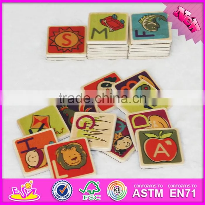 2016 brand new baby wooden scrabble toys for sale W14B069