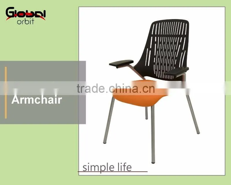 Durable office chair with armrest, simple design executive computer armchair