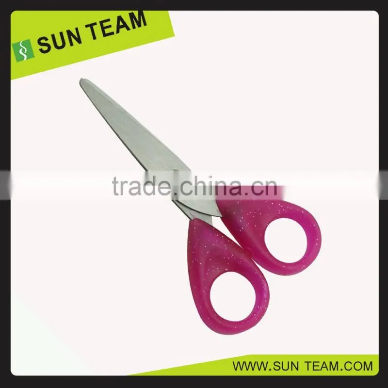 SC018A 5" Bling round hole handle best quality student scissors for paper cutting