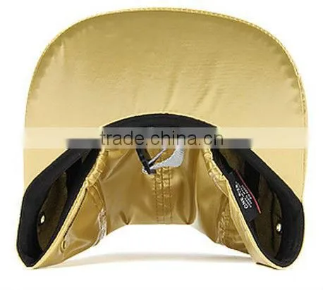 Gold water proof custom 5 panel wholesale hip hop hats