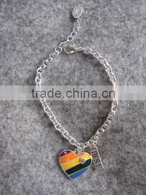 Cheap resin stones decoratived chain bracelets jewelry vners