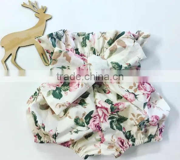 Village Style Summer Apparel Unisex Baby Clothes Shorts Linen Fabric Shorts