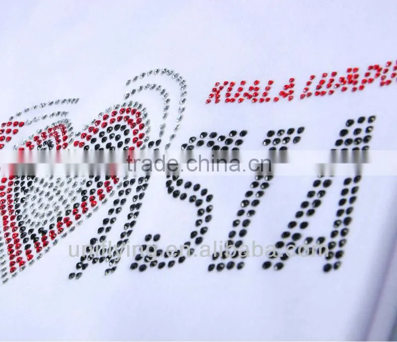 Diamond shape rhinestone hot fix motif designs
