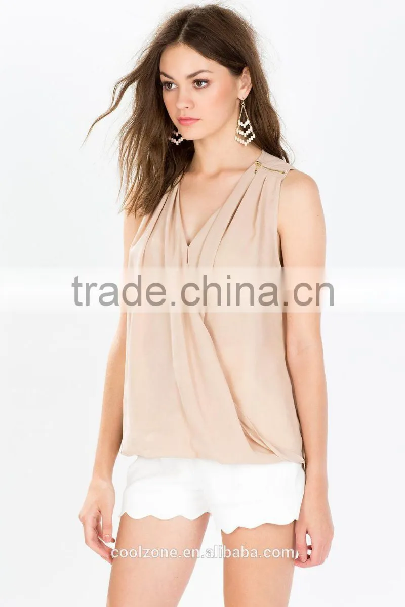 Elegant zip shoulder surplus front evening clothes women 2015