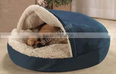 Round luxury dog bed