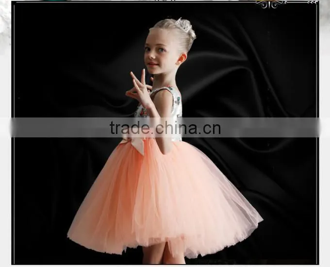 Hot Sale Wedding Dress For Flower Girls Pretty Girl Summer Dress For Performance Fancy Kids Clothing GD90427-8