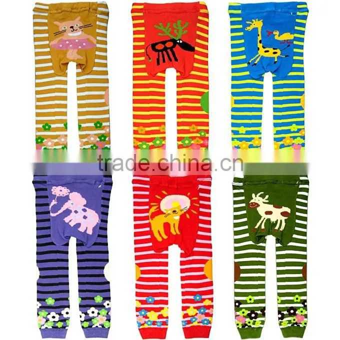 Latest Fall Infant Leggings Striped Cartoon Printed Child PP Pants For Children Knitted Pants Wholesale SC40822-29