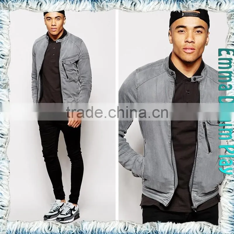 Men Denim New Fashion Long Sleeves Motorcycle Jacket