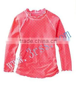kid's cute long sleeve rash t shirt for girl