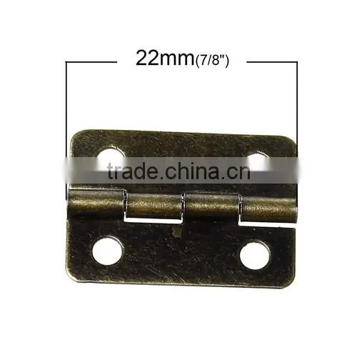 Antique Bronze 4 Holes Door Butt Hinges(rotated from 0 degrees to 280 degrees) 22.0mmx15.0mm
