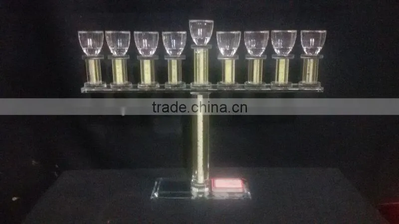 heart shape crystal candle holder can light night
