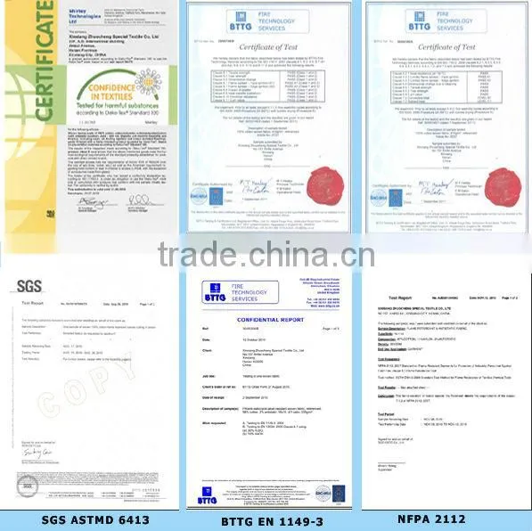 comfortable CVC flame retardant anti static cloth