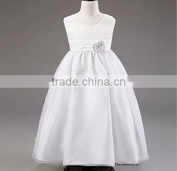 White Tulle Flower Girl Dresses Princess Pageant Party Birthday Wedding Dresses