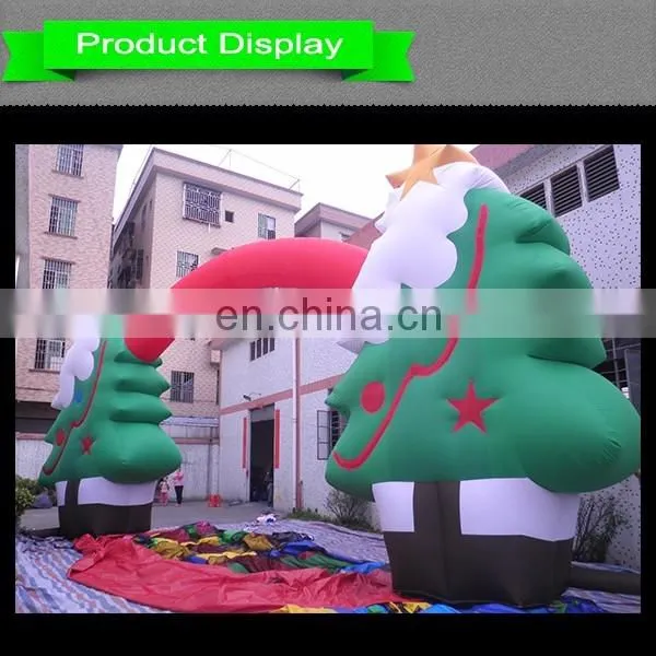 Outdoor inflatable special shaped arch/advertising inflatable Christmas tree arch for party