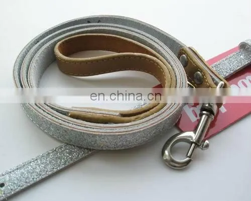 genunin leather fantasy diamond dog collar