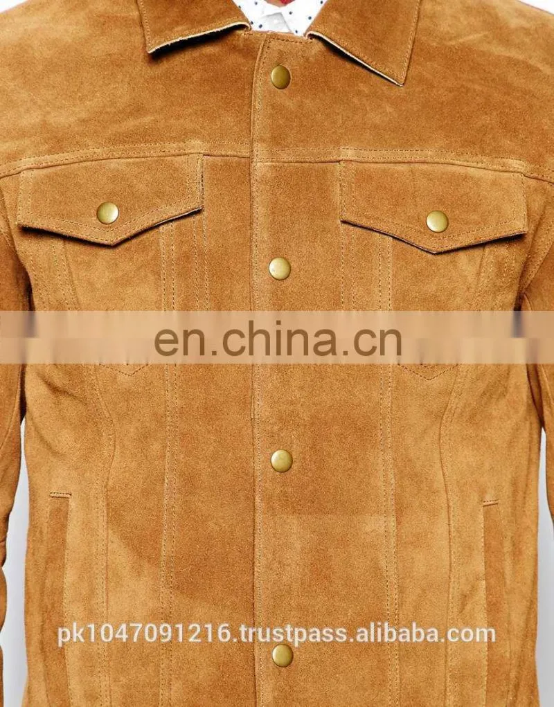 Men's Leather Jacket Latest 2015 design Seude Leather Jacket