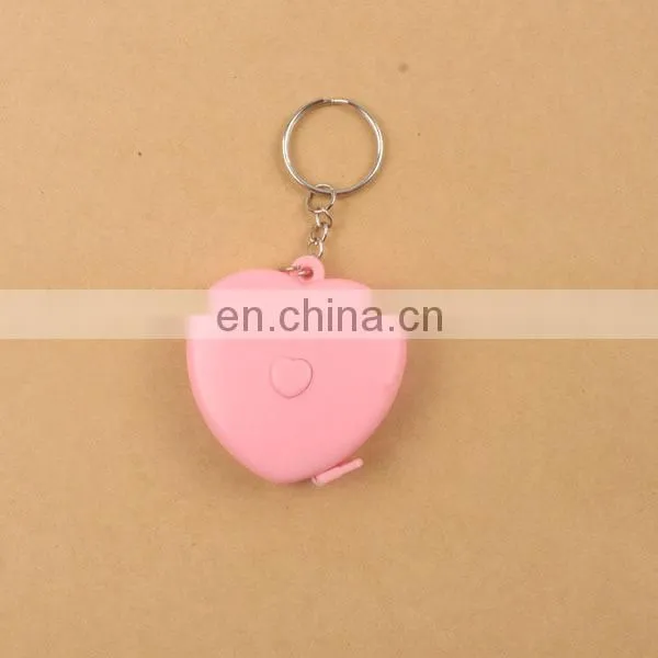 Plastic mini oval shape tape measure keychain
