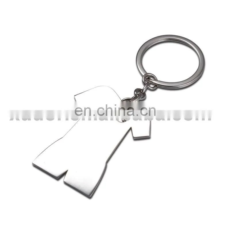 Promotion Custom Sportwear Shaped football tshirt metal epoxy printing Keychain