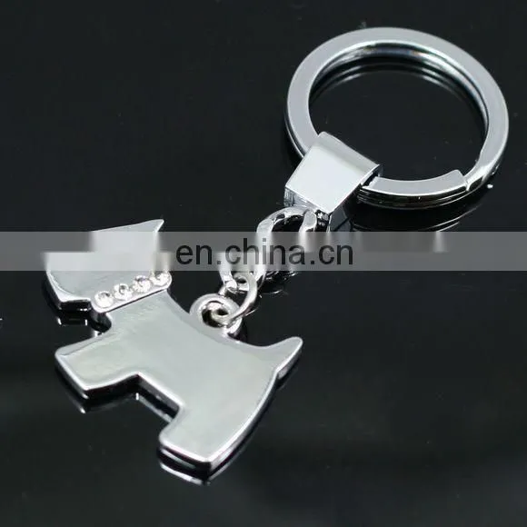custom metal keychains dog with diamond