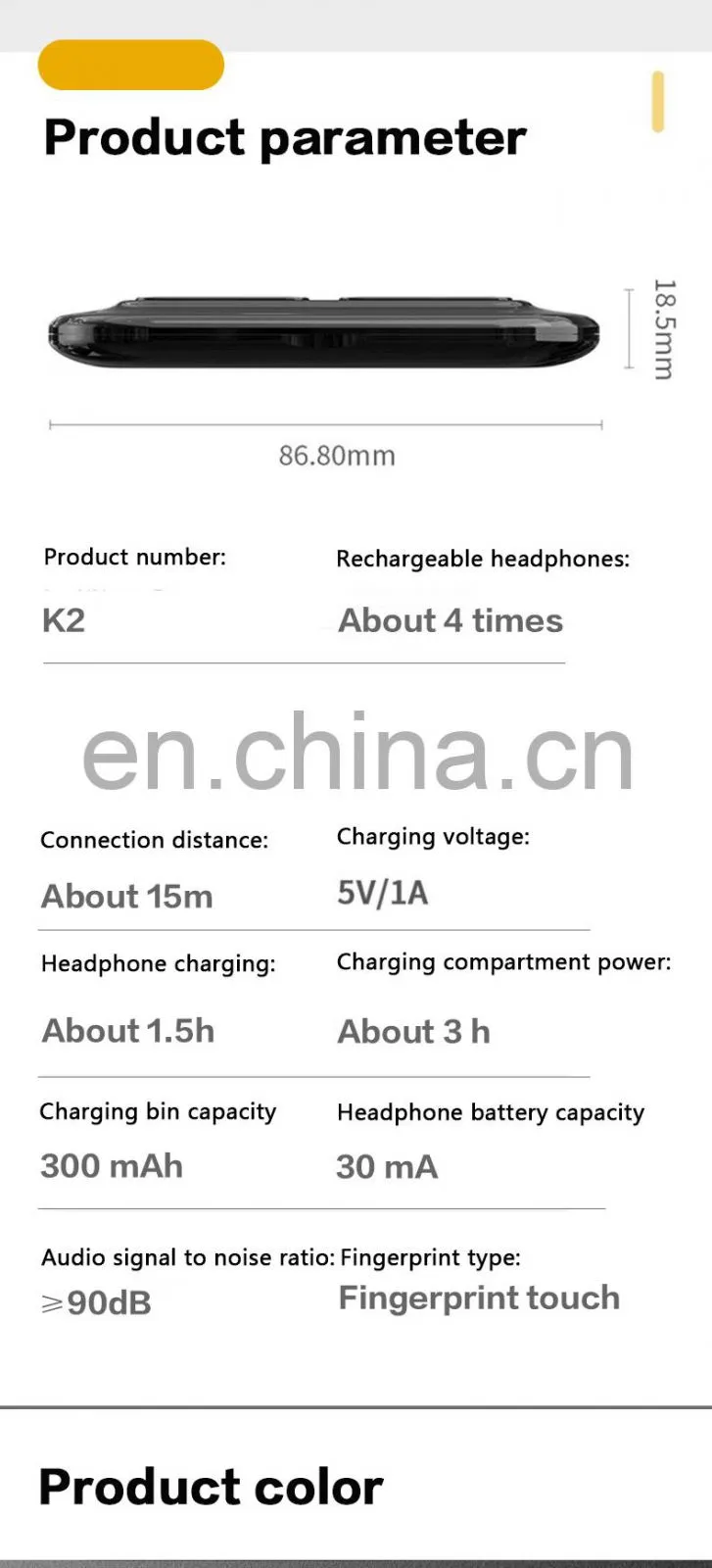 Headset BT Earphone K2 OEM 2021 New Product LED Amazon Hot sale Sports TWS wireless headphone wireless earbud Drop shipping