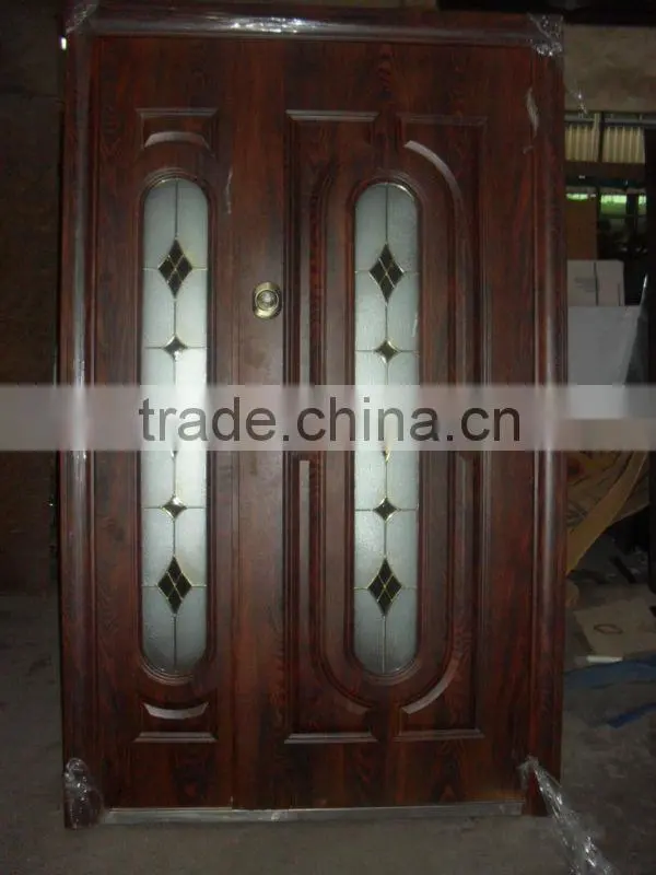steel security door (LT-911G) glass door