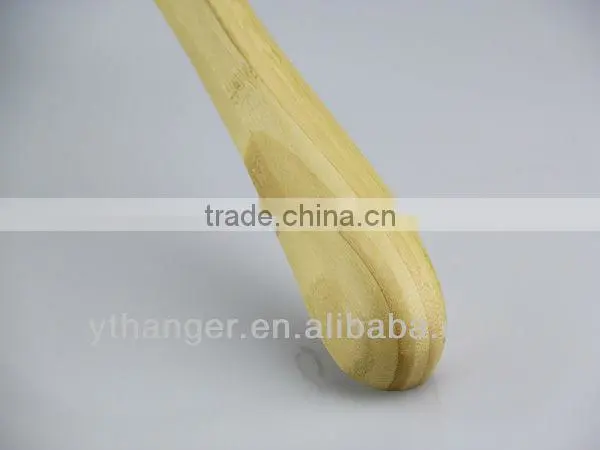 LW2-79 natural bamboo hanger for garment display